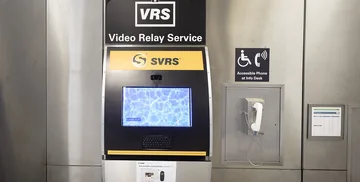 Video Service Relay machine at SFO