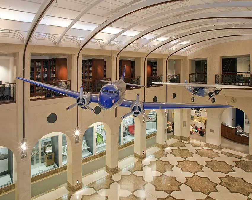 The Aviation Museum and Library's main event space